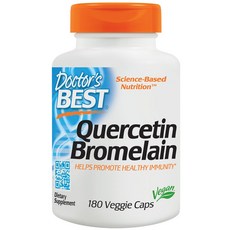 Doctor's BEST 槲皮素鳳梨酵素素食膠囊, 180顆, 1罐