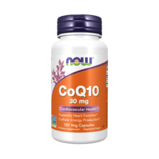NOW Foods 輔酶Q10素食膠囊 30mg, 120顆, 1罐