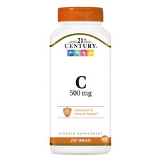 21St Century 維他命C錠 500mg, 250顆, 1罐