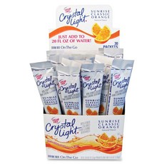 Crystal Light 無糖日出柳橙風味沖泡飲隨身包, 經典柑橘, 30條