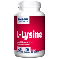 Jarrow FORMULAS 賈羅公式 左旋離胺酸膠囊 500mg, 100顆, 1罐