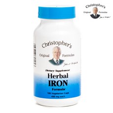 Dr. Christopher's Formulas 鐵素食膠囊, 1個, 100 件
