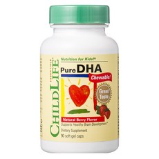 CHILDLIFE 孩童用DHA咀嚼軟膠囊 莓果風味, 90顆, 1罐