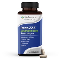 Lifeseasons Rest-ZZZ 睡眠支持素食膠囊, 1個, 60顆