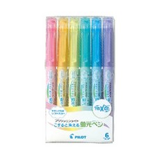 PILOT 百樂 指示燈熒光筆六色套組, 粉彩