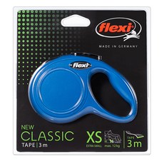 플렉시 뉴클래식 테이프 애견 자동줄 블루, XS, 1개