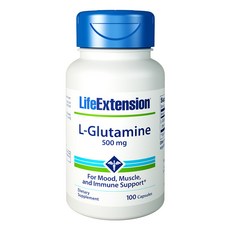 라이프익스텐션 L-글루타민 500mg 캡슐, 1개, 100개입, 100정