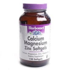 블루보넷 칼슘 마그네슘 아연 소프트젤 글루텐 프리 무설탕, 120개입, 1개