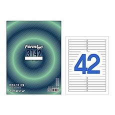 폼텍 분류표기용라벨 / LS-3142/100매/42칸/72x13mm