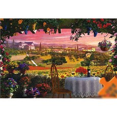 투스카니의 꽃이 핀 풍경, 51 x 73.5cm, 1개, 1000조각