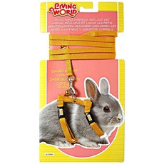 LIVING WORLD 小兔子背帶和皮帶套組, 黃色的