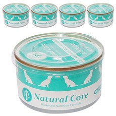 네츄럴코어 애견 영양 간식 캔, 치킨 라이스, 95g, 5개