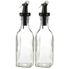 SINOGLASS 玻璃油瓶 黑色, 150毫升, 2個