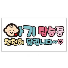 루키마켓 천천히달려요 차량용 스티커, 혼합색상, 1개