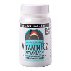 소스내츄럴스 비타민 K2 어드밴티지 2200 mcg 타블렛, 120개입, 1개, 120정