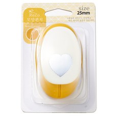 포코스 모양펀치 R-25, 물결하트, 1개