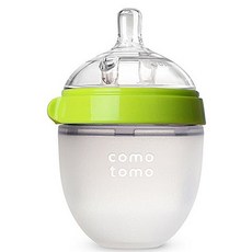 [코모토모] 실리콘젖병, 1단계, 그린, 1개, 150ml