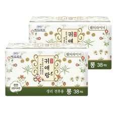 쏘피 귀애랑 롱 팬티라이너, 38개입, 2개