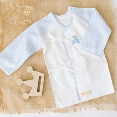 난쟁이똥자루 꼬마곰 배냇저고리 DIY, 하늘색, 1개