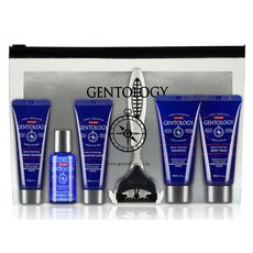 젠톨로지 남성 기초 6종 트래블 키트, 스크럽 클렌저 20g + 토너 25ml + 로션 20ml + 샴푸 30ml + 바디워시 30ml + 면도기, 1세트