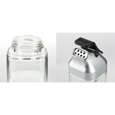 시노글라스 드레싱 세트 실버, 1세트, 그레이 오일병 실버 150ml x 2p + 원터치 양념병 실버 80ml x 2p + 거치대