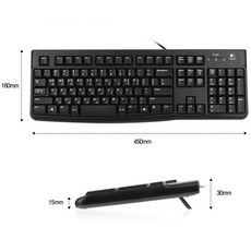로지텍 USB 유선 일반형 키보드, K120