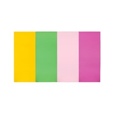퍼니존 퍼니테라피 옐로우비비드 유아폴더매트, 옐로우 + 그린 + 베이비핑크 + 핫핑크