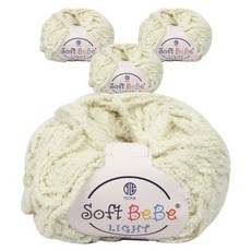 Soft bebe light 극세사 뜨개실 4볼, 37 아이보리, 1개