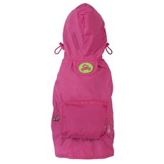 Fabdog 팩커블 강아지 레인코트, Hot Pink
