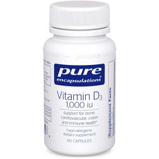 Pure Encapsulations 비타민 D3 1000 IU 캡슐, 60정, 1개