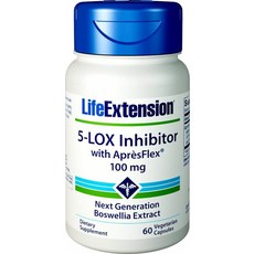 라이프익스텐션 5-LOX 인히비터 100mg 보스웰리아 베지테리안 캡슐, 1개, 60정