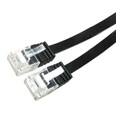 라인업시스템기가 랜선 평면 UTP CAT.6 평면 랜케이블 20M, 블랙, 1개