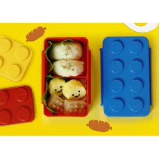 옥스포드 아동용 블럭 런치박스 + 보온보냉 파우치, 블루, 1세트