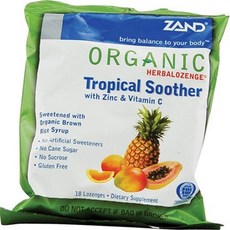 잰드 아연 & 비타민 C 포함 로젠지 글루텐 프리, 18개입, Tropical Soother