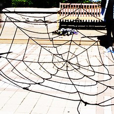 [할로윈장식] 빅 자이언트 거미줄 3.6미터, 블랙, 1개