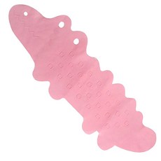 블루무역 악어 욕실 미끄럼 방지 매트 95 cm x 35.5 cm, 핑크, 1개