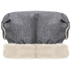 마니또 코지 유모차 핸드머프 멜란지 일체형, Black Grey, 1개