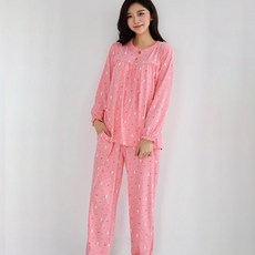속옷미인 여성용 피치기모 동물 잠옷 긴팔 상하의세트 냥냥이