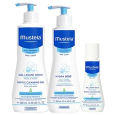 무스텔라 젠틀 클렌징젤 500ml + 이드라 베베 바디로션 300ml + 여행용 젠틀 클렌징젤 50ml, 1세트
