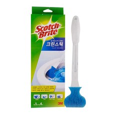 쓰리엠 스카치브라이트 크린스틱 핸들 1개 + 리필 수세미 4개, 혼합 색상, 1세트