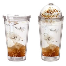티스카페 더블 아이스 텀블러, 입싹타임 (화이트로고), 530ml, 1개