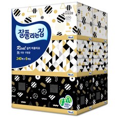 잘풀리는집 리얼 실키 천연펄프 미용티슈, 240매, 6개