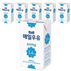 매일 멸균우유 오리지널 1000ml x 6입(1box), 6팩