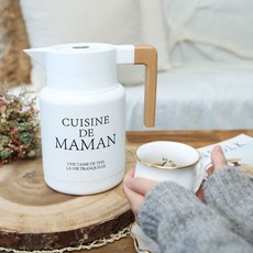 달팽이리빙 퀴진드마망 보온보냉 주전자, 1.5L, 화이트, 1개