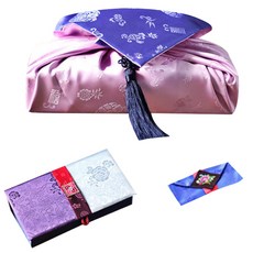 팔복상회 릴리 현금 예단세트 전통 결혼 혼례품, 신랑(봉채) 2색함 + 예단보 청색, 1세트