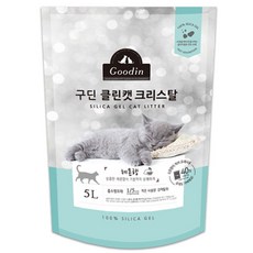 구딘 클린캣 크리스탈 고양이 모래 레몬향, 5L, 1개