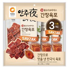 안주야 불고기브라더스 간장육포, 30g, 3개입