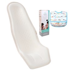 알프레미오 수유시트 + 선물용 박스 + 코튼 방수 턱받이 블루동물들, 아이보리(매쉬 + 오가닉), 1세트