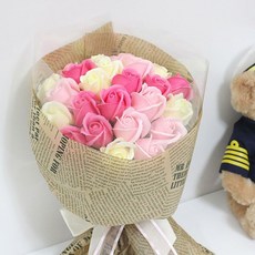 졸업식 & 재롱잔치 꽃다발, 크라프트(25송이)-핑크혼합