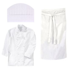 트리오브힐 7부 조리복 L + 앞치마 + 위생모자